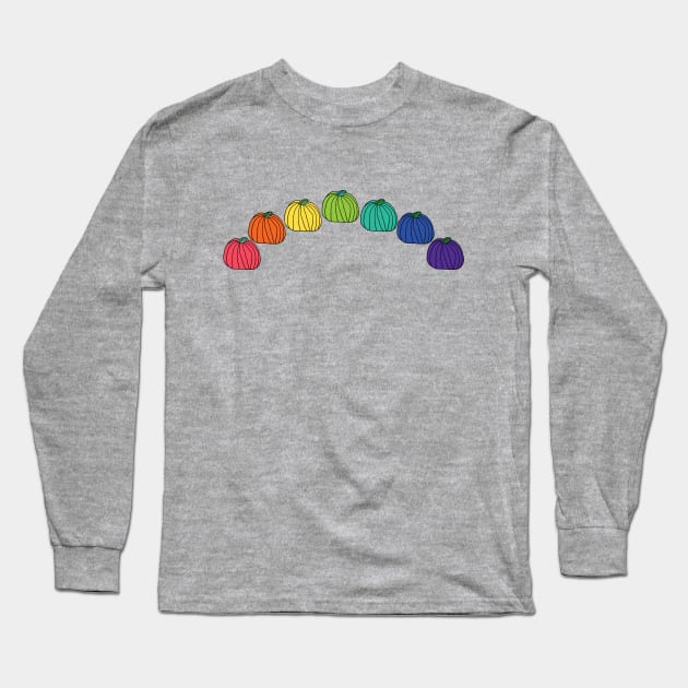 Eat the Pumpkin Rainbow Long Sleeve T-Shirt by ellenhenryart